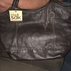 Leather brown sak purse 👜